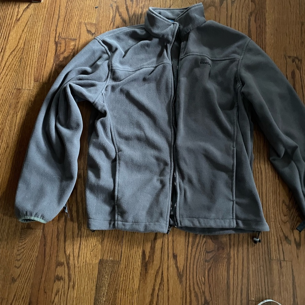 Men’s fleece Reebok full zip jacket Gray size M